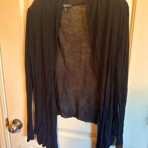 Active size 1X dark grey lightweight cardigan with pockets